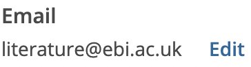 Alert email input