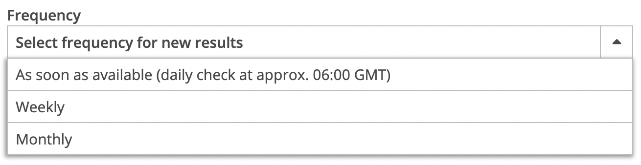 Frequency options